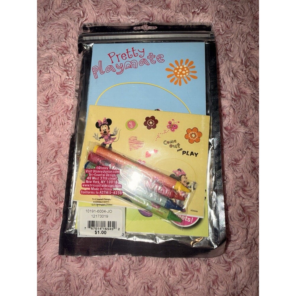 Disney Minnie Mouse Play Pack Grab & Go Activity Pink Color Sticker Fun Spring - Picture 2 of 2